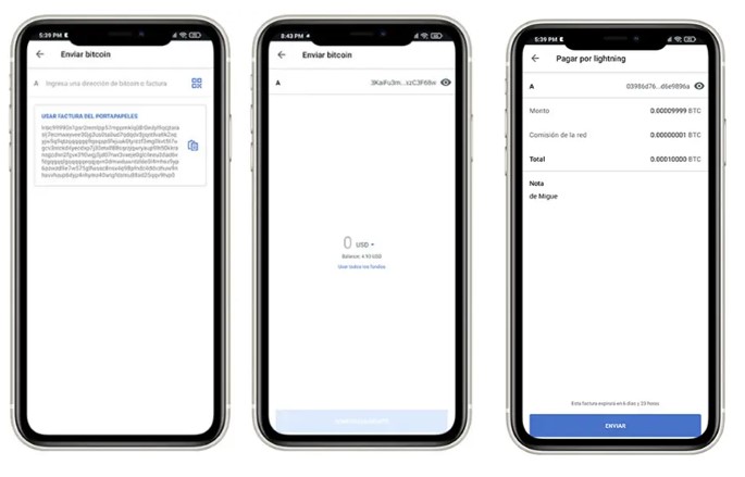 Cómo enviar Bitcoin Lightning Network con Muun Wallet