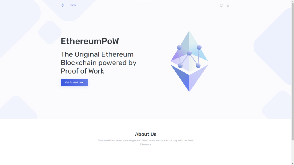 Web oficial de Ethereum PoS (ETHW)