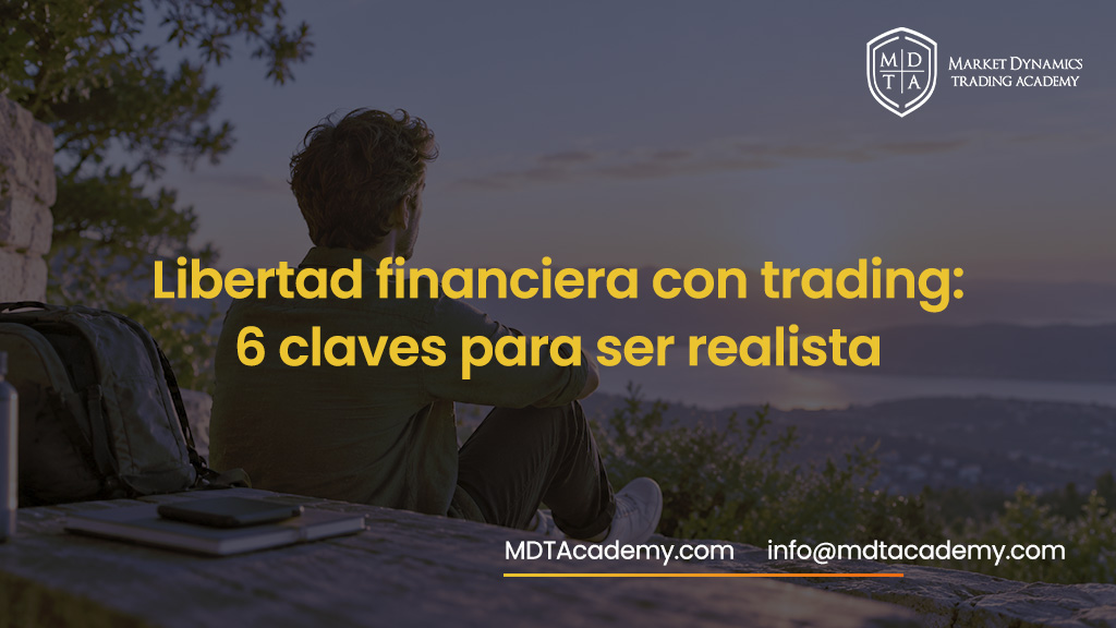 Libertad financiera con trading representada por una persona disfrutando de independencia, tiempo y flexibilidad.
